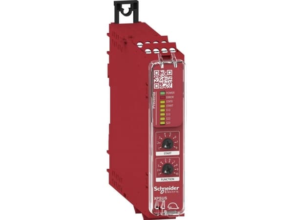 SCHNEIDER ELECTRIC Preventa universellt säkerhetsrelä för kat. 4 med 2 ingångar f/2-handstyrning och 2xNO-utgångar med skruvterminaler och 24V AC/DC