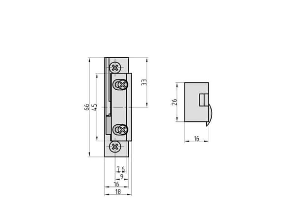 BASI ET 94, Grå, Symmetrisk, DC, 10 V, 24 V, 26 mm