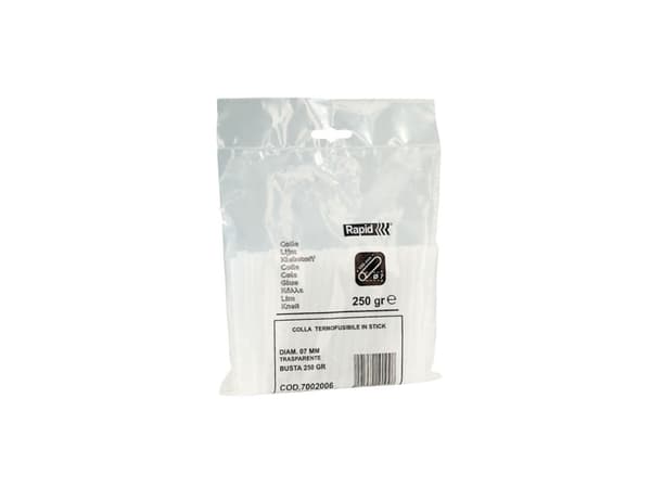 Limstifter Rapid, 100 mm x 7,2 mm, gjennomsiktig, 250g