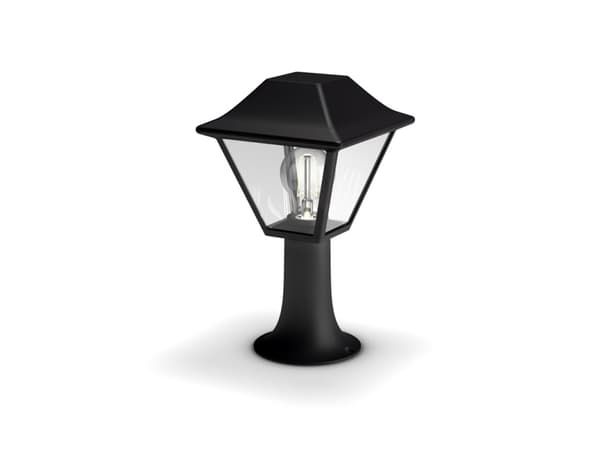 Philips myGarden Alpenglow-sokkel/stilys, 60 W, E27, ingen pære, Utendørs sokkel/stang-belysning, Sort, Aluminium, Glass, IP44, Hage, Terrasse, I