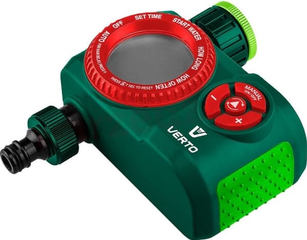 Verto 15G751, Digital bevattningstimer, Grön, Röd, 1 styck