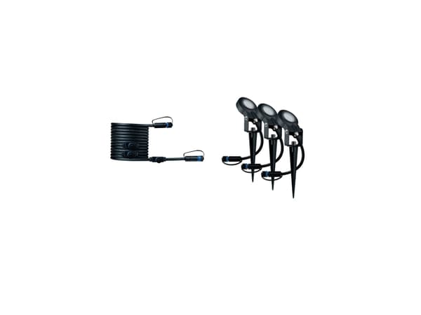 Paulmann Plug & Shine, Maavalaistus ulkokäyttöön, Antrasiitti, Alumiini, IP67, Puutarha, 6 W