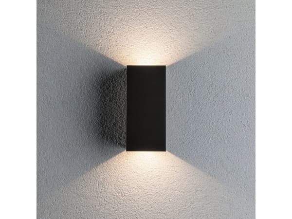 Paulmann Flame, Väggbelysning för utomhusbruk, Antracit, Gjuten aluminium, IP44, Fasad, I