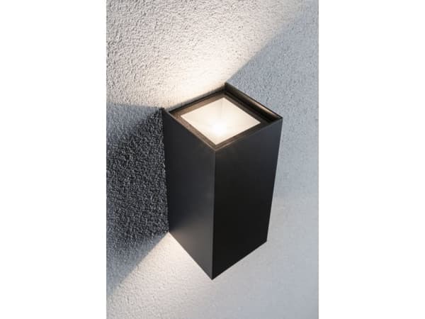 Paulmann Flame, Väggbelysning för utomhusbruk, Antracit, Gjuten aluminium, IP44, Fasad, I