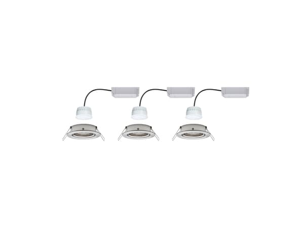 Paulmann Nova Plus, Smart spotlight, ZigBee, Rostfritt stål, Integrerad LED, Varmvitt, 2700 K