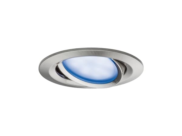 Paulmann Nova Plus, Smart spotlight, ZigBee, Rostfritt stål, Integrerad LED, Varmvitt, 2700 K