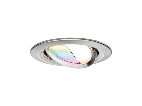 Paulmann Nova Plus, Älykäs kohdevalo, Harjattu teräs, ZigBee, LED, Lämmin valkoinen, 2700 K