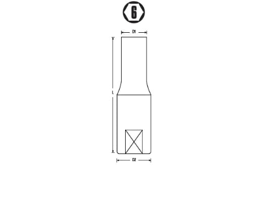 Stanley Nasadka 6-kątna 1/2" 23mm długa (STMT73336-8B)