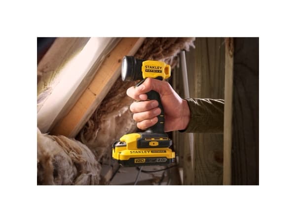 Stanley FATMAX SFMCL020B-XJ, Käsikokoinen taskulamppu, Musta, Keltainen, Painikkeet, LED, 3 lamppua, 140 lm