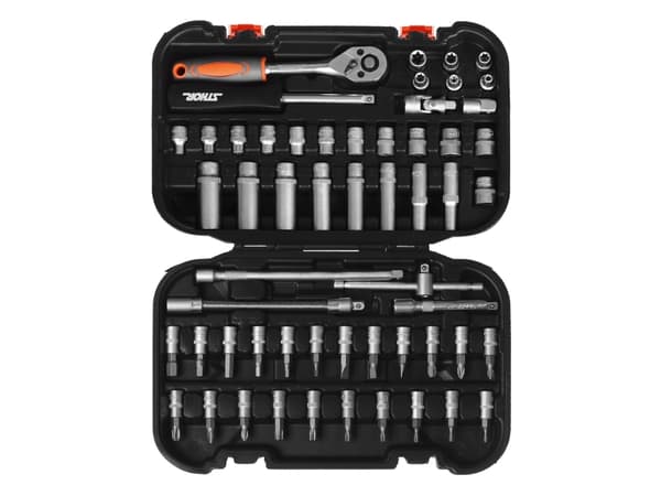 1/4" jakoavaimien sarja 56 kpl T58643 STHOR