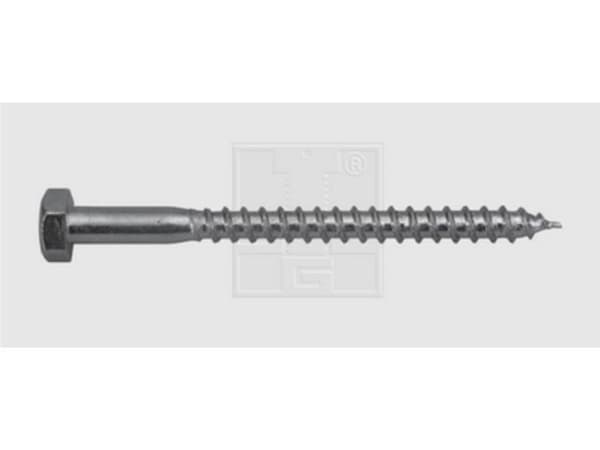 SWG 19268010 Träskruv 6 mm 80 mm Sexkantsuttag DIN 571 Galvaniserat stål 100 st