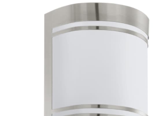 Eglo Cerno - Vegglampe - 1 sokkel - E27 - rustfritt stål, hvit