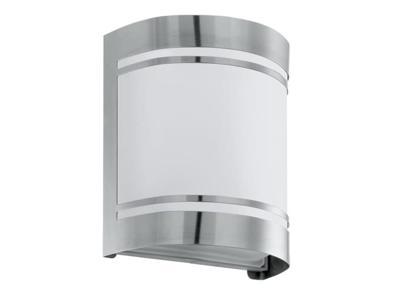 EGLO 30191, Väggbelysning för utomhusbruk, Rostfritt stål, Vit, Glas, Rostfritt stål, IP44, Entré, Garage, Trädgård, Terass, I