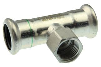 VSH PRESS tee 88,9x3/4x88,9mm - VSH PRESS tee 88,9mmx3/4x88,9mm pres/mf/pres