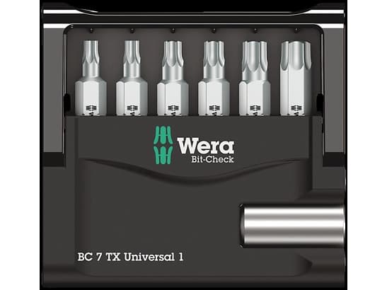 Wera Bit-Check 7 TX Universal 1 - Bitssats för skruvmejsel - 7 delar