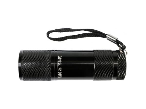 Yato flashlight 9 LED aluminum flashlight black - YT-08570