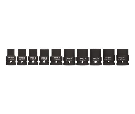 YATO Iskevät pistorasiat 1/2" SET 10 kpl 10-22mm 1025