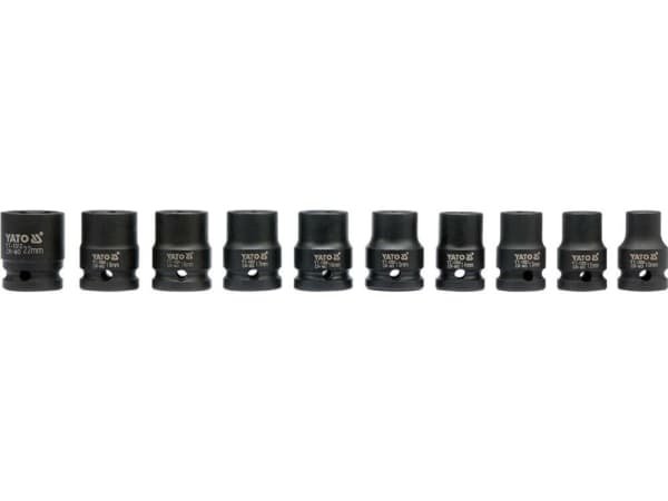 YATO Iskevät pistorasiat 1/2" SET 10 kpl 10-22mm 1025