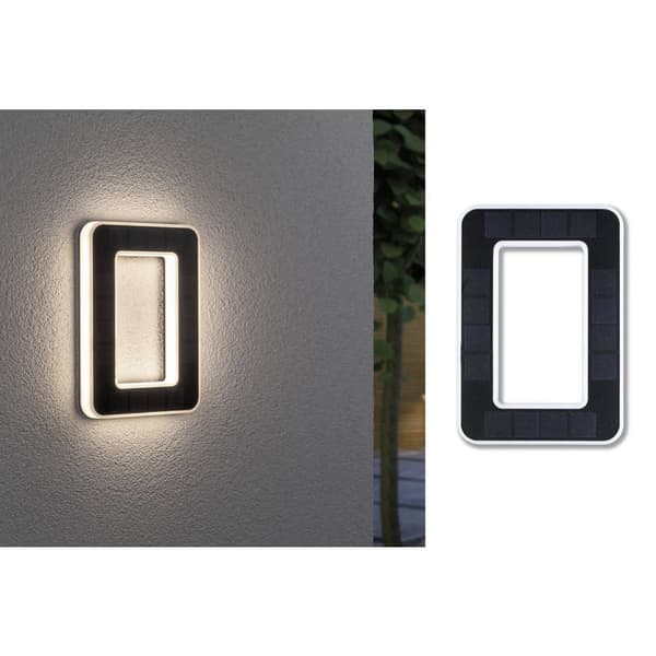 Paulmann 79851 Solcells-husnummerbelysning 0.20 W Varmvit Svart Svart