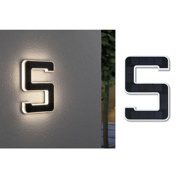 Paulmann 79846 Solcells-husnummerbelysning 0.20 W Varmvit Svart Svart