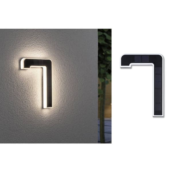 Paulmann 79848 Solcells-husnummerbelysning 0.20 W Varmvit Svart