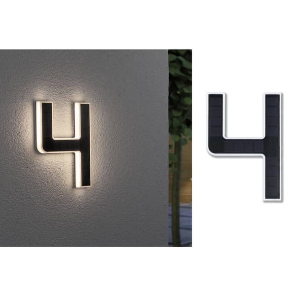 Paulmann 79845 Solcells-husnummerbelysning 0.20 W Varmvit Svart