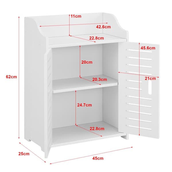 [en.casa] Badrumsskåp Trosa-62x45x25cm-WPC-vit
