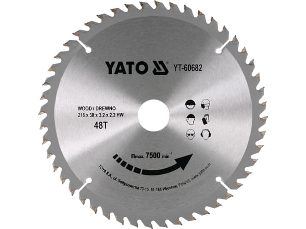 YATO VISITING TARGET -saha 216 x 30mm 48-TEET 60682