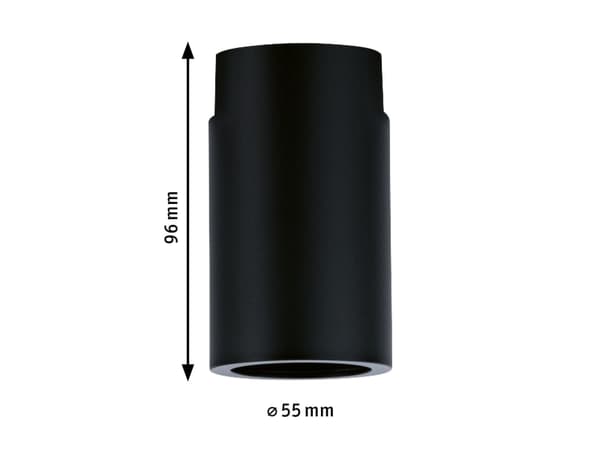 Paulmann Socket, Skena för spotlight, E27, 1 lampor, Svart