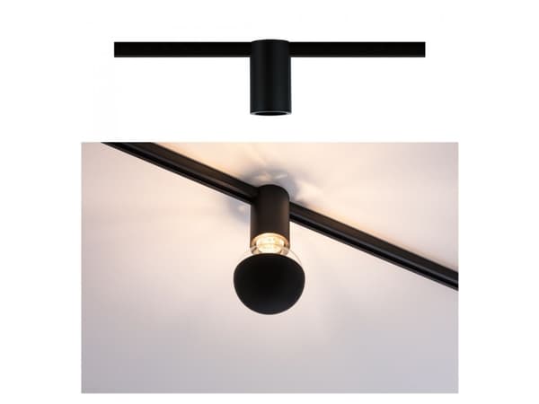 Paulmann Socket, Skena för spotlight, E27, 1 lampor, Svart