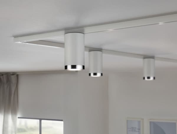Paulmann 96963, Skena för spotlight, GU10, 1 lampor, LED, 10 W, Krom, Vit