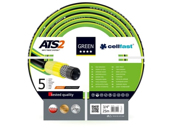CELLFAST HAGESLANGE GRØN ATS2 STØRRELSE: 3/4" LENGDE: 25m
