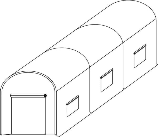 Funfit Växthus 400 cm x 200 cm x 250 cm