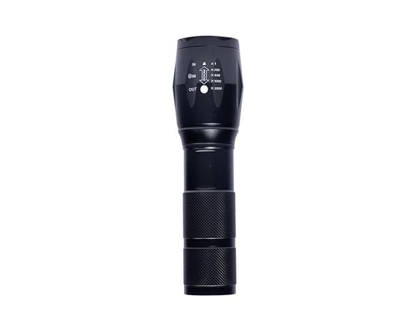 Solight WN26, Käsikokoinen taskulamppu, Musta, Alumiini, IP44, LED, 1 lamppua