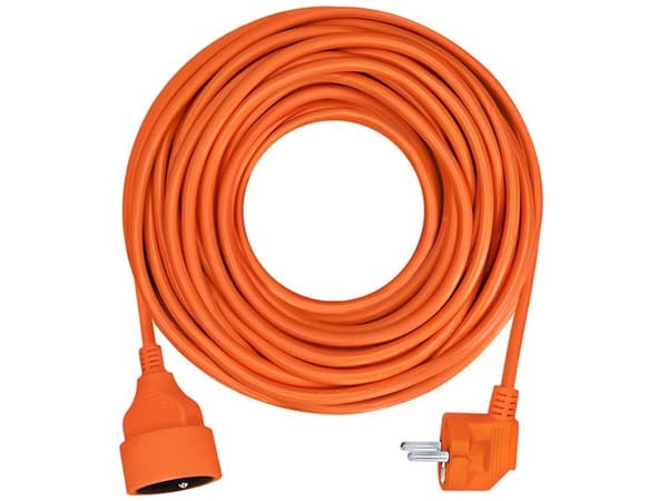 Solight förlängningskabel - kontakt, 1 uttag, 7m, 3 x 1mm2, orange