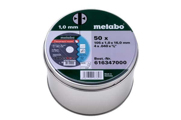 Metabo 616347000, levyleikkuri, Tasainen keskiosa, Ruostumaton teräs, Metabo, 1,6 cm, 10,5 cm