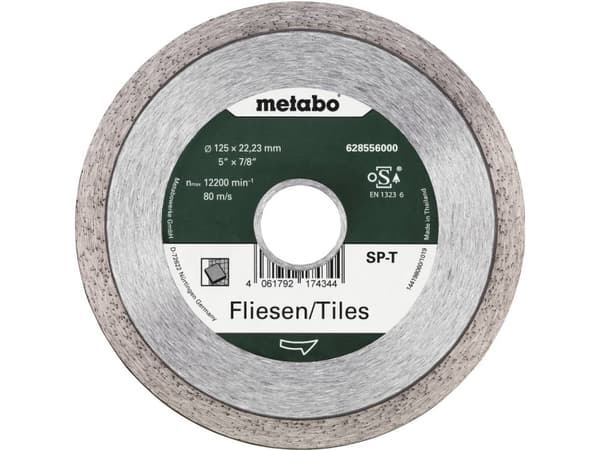 Metabo 628556000, Natursten, Kakel, 12,5 cm, 2,22 cm, 12200 RPM, Metabo, 1 styck