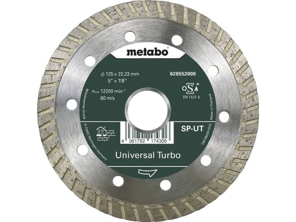 Metabo 628552000, Betong, Sandsten, Flis, 12,5 cm, 2,22 cm, 12200 RPM, Metabo, 1 stykker