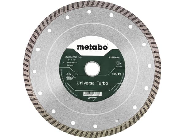 Metabo 628554000, Betong, Sandsten, Kakel, 23 cm, 2,22 cm, 6600 RPM, Metabo, 1 styck