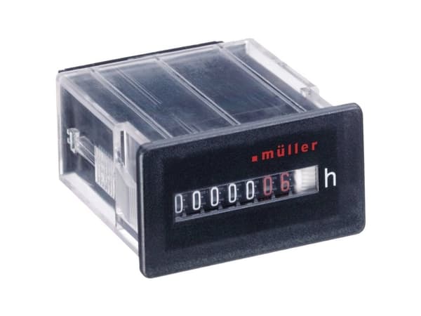 PALADIN Timetæller for låge 53x28 mm, 12-48V DC