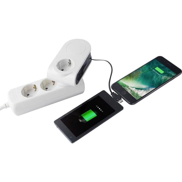 Sygonix SY-4547666 Mellankontakt med usb 2-polig Vit, Svart