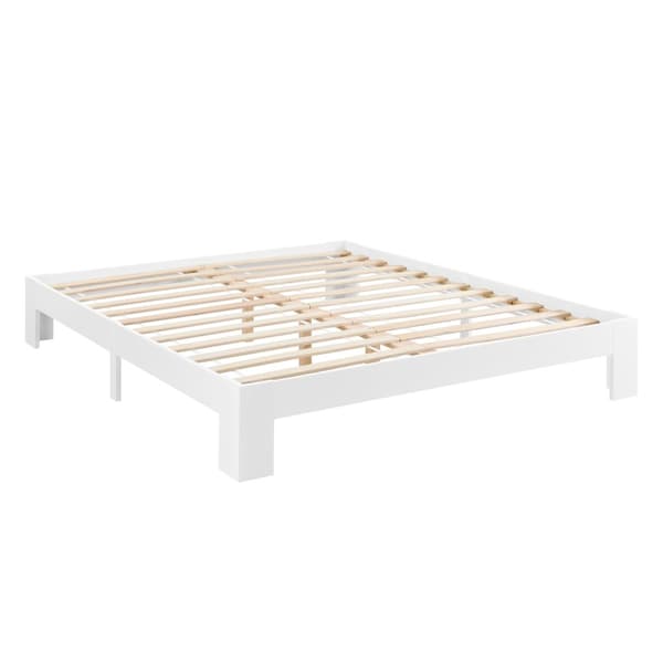 Sängstomme Raisio 200x180cm furu vit [en.casa]