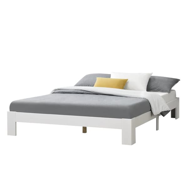 Sängstomme Raisio 200x140cm furu vit [en.casa]