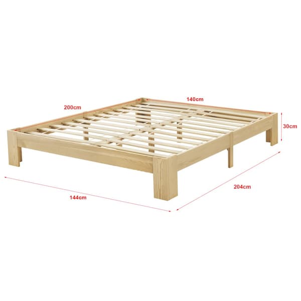 Sängstomme Raisio 200x140cm furu [en.casa]