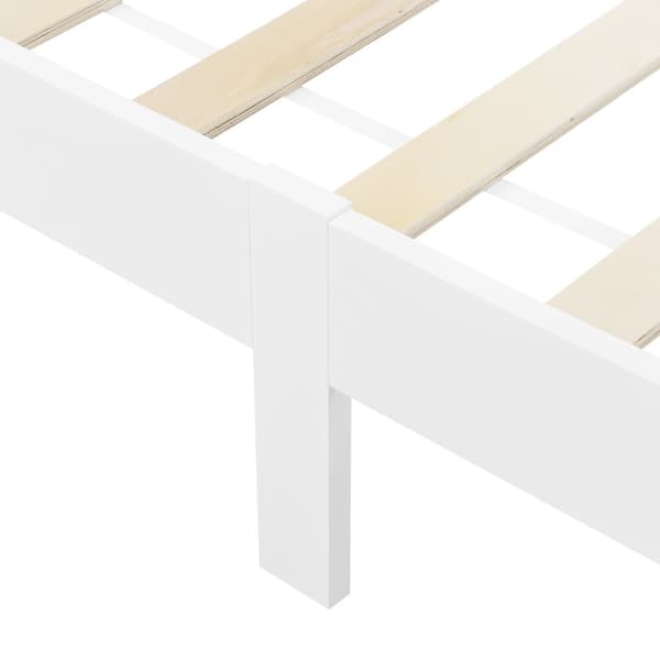 Sängstomme Raisio 200x100cm furu vit [en.casa]