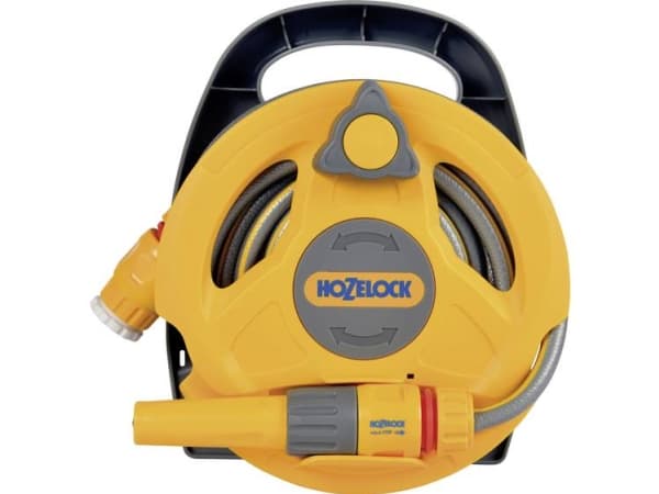 Hozelock Click &amp; Go 2427 0000 1 stk Gul, Grå Slangetromle, musta