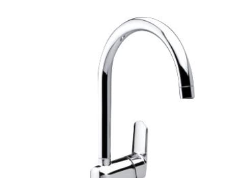 DAMIXA Clover Green Køkkenarmatur med høj tud. Keramisk kartusche med Anti-skoldnining, Kold Start og Eco-Save vandsparefunktion.