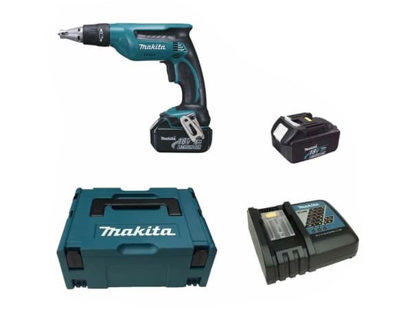 Makita DFS451RFJ, Elektrisk skrutrekker, Pistolhåndtak, 1/4", Sort, Blå, 4000 RPM, 4 mm