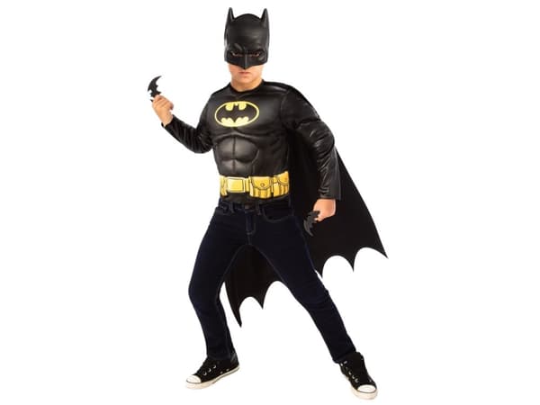 Batman Deluxe Muskeltop, Kappe og Maske til børn