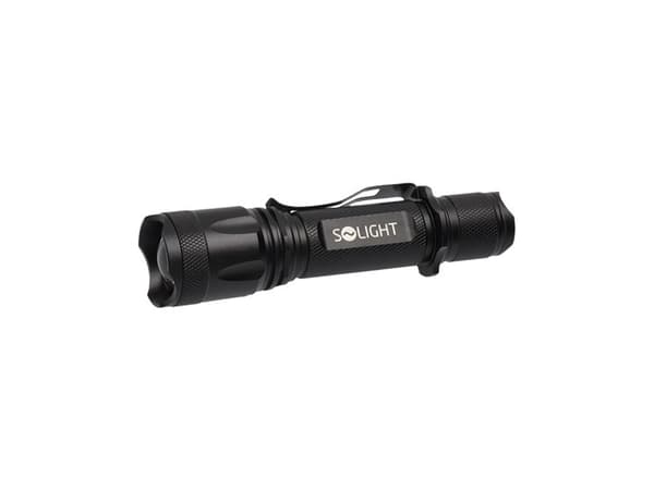 Solight WN22, Käsikokoinen taskulamppu, Musta, Alumiini, IP44, LED, 1 lamppua Svart